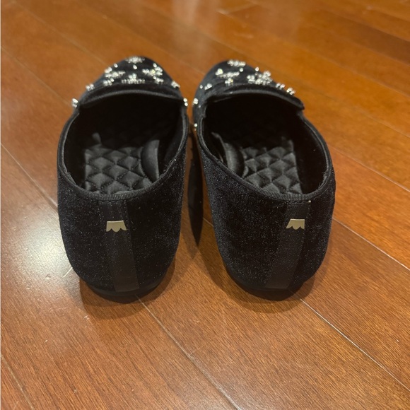 Birdies Black Velvet Loafers with Star Embellishments - Picture 4 of 5